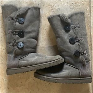 UGG Bailey suede button triplet boots